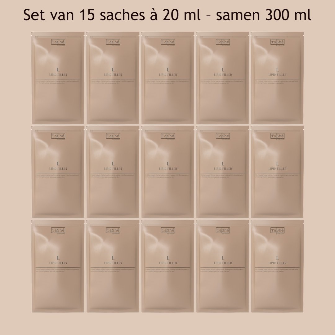 TaShe Professional Lipid Filler Restoration of cuticle, Set van 15 saches à 20 ml – samen 300 ml