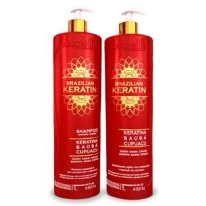 SOUPLELISS Professional Brazilian Keratin – Set Shampoo + Haar Straightening – Wow Glans & Super Glad Haar,  1000 ml + 1000 ml