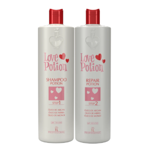 LOVE POTION Repair Set– Professionele Keratinebehandeling – Step 1 Shampoo + Step 2 Repair Potion, 2 x 1000 ml
